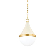 Mitzi - H787701S-AGB/SCR - One Light Pendant - Ciara - Aged Brass/Soft Cream