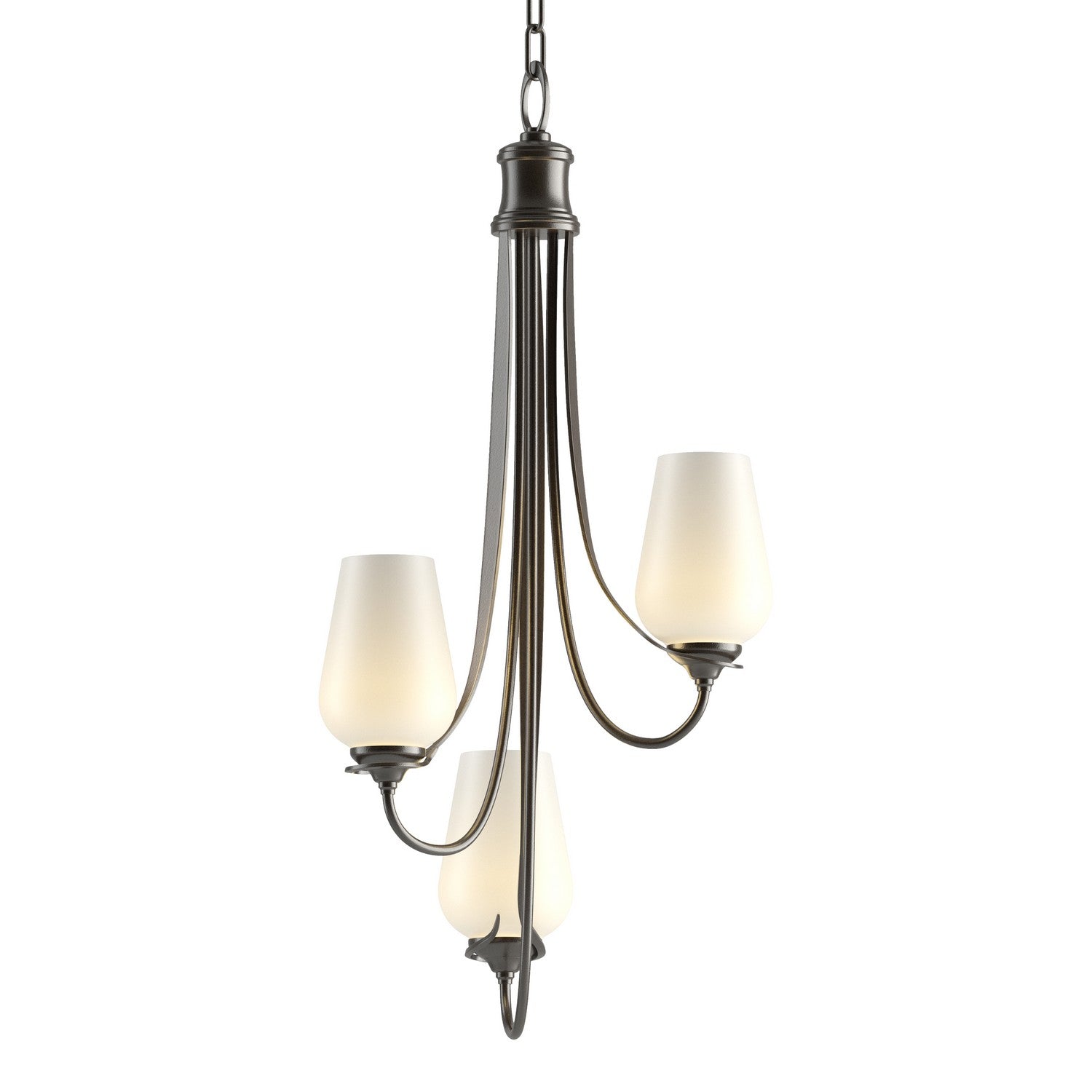 Hubbardton Forge - 103033-SKT-14-GG0303 - Three Light Chandelier - Flora - Oil Rubbed Bronze