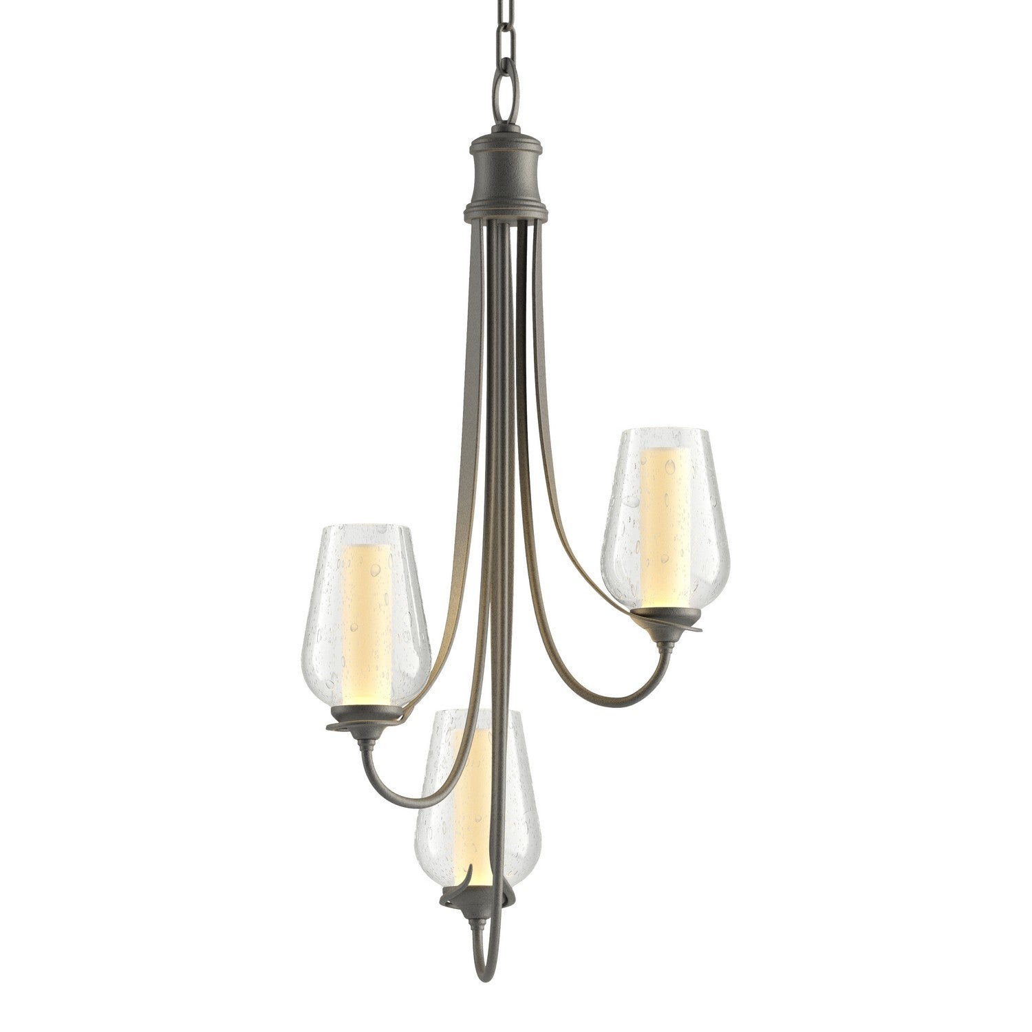 Hubbardton Forge - 103033-SKT-20-ZS0354 - Three Light Chandelier - Flora - Natural Iron