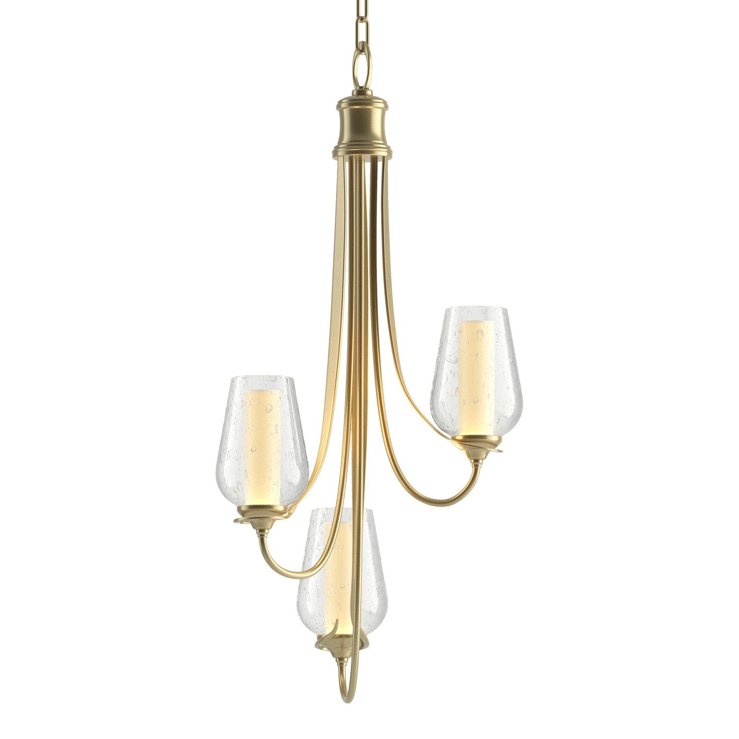 Hubbardton Forge - 103033-SKT-86-ZS0354 - Three Light Chandelier - Flora - Modern Brass