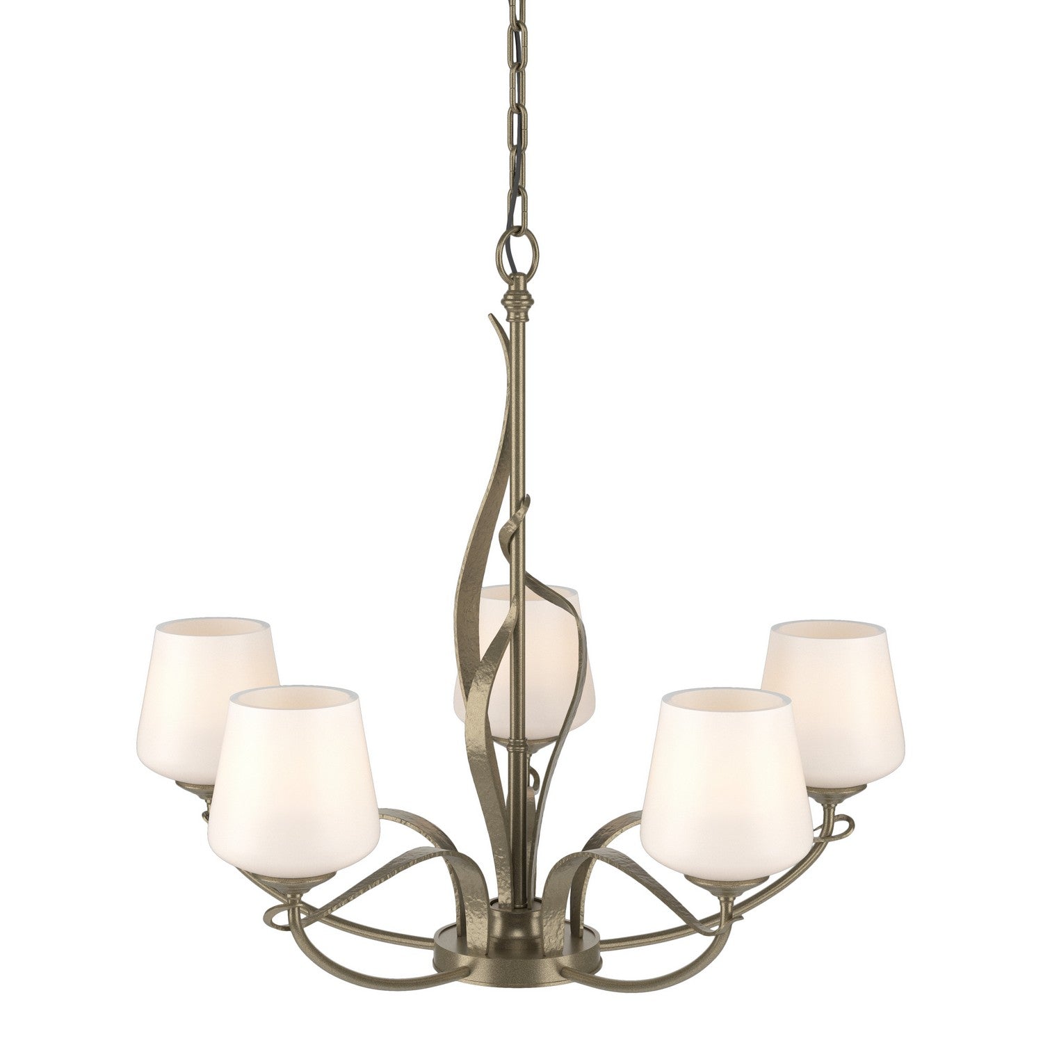 Hubbardton Forge - 103040-SKT-84-GG0236 - Five Light Chandelier - Flora - Soft Gold