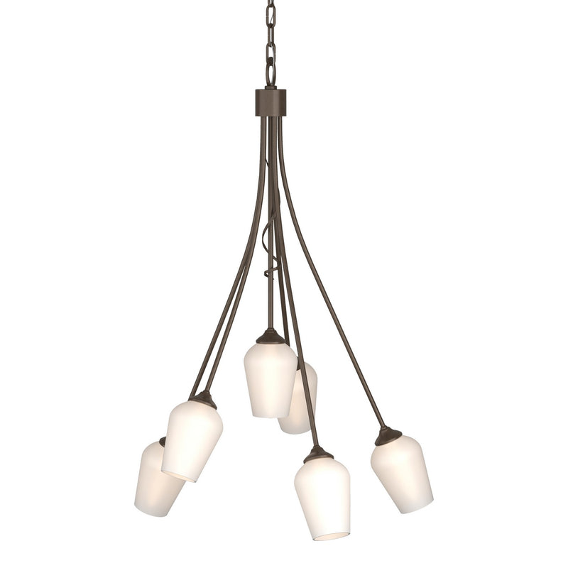 Hubbardton Forge - 103043-SKT-05-GG0303 - Six Light Chandelier - Flora - Bronze