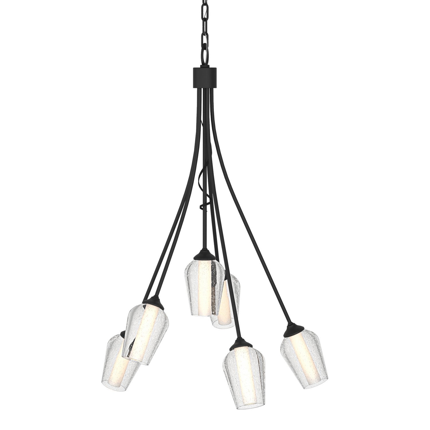 Hubbardton Forge - 103043-SKT-10-ZS0354 - Six Light Chandelier - Flora - Black