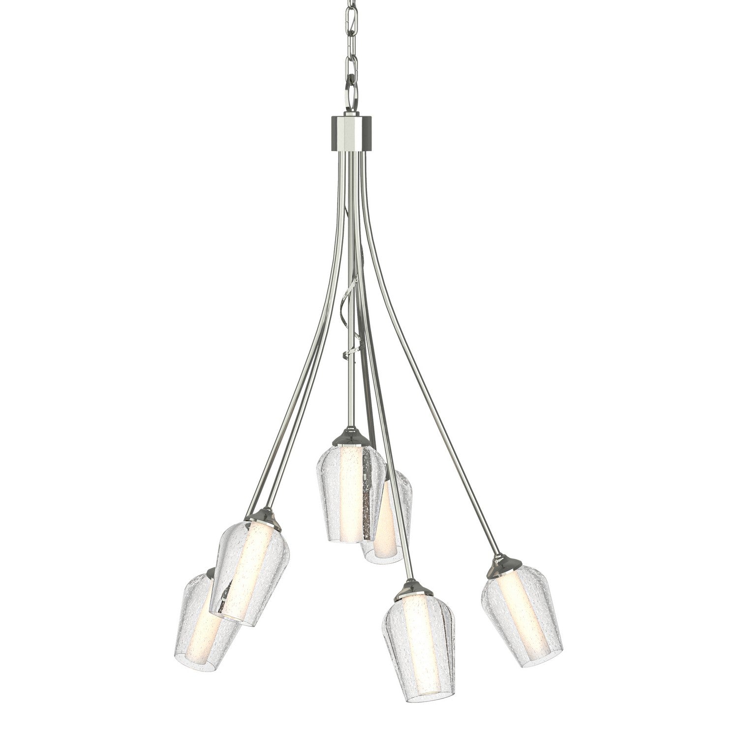 Hubbardton Forge - 103043-SKT-85-ZS0354 - Six Light Chandelier - Flora - Sterling