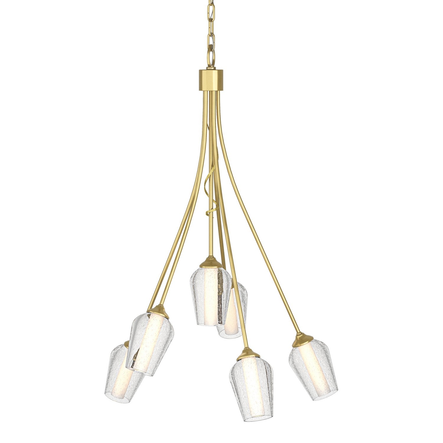 Hubbardton Forge - 103043-SKT-86-ZS0354 - Six Light Chandelier - Flora - Modern Brass