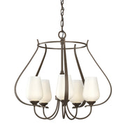 Hubbardton Forge - 103045-SKT-05-GG0303 - Five Light Chandelier - Flora - Bronze