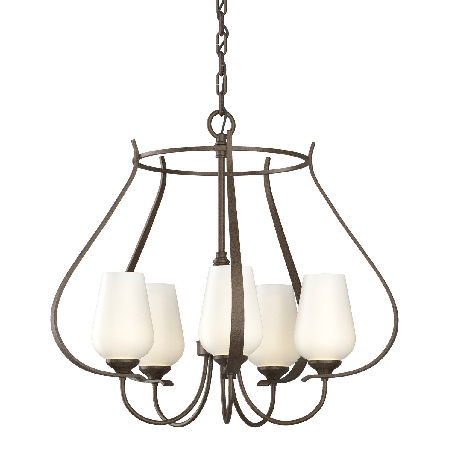 Hubbardton Forge - 103045-SKT-05-GG0303 - Five Light Chandelier - Flora - Bronze