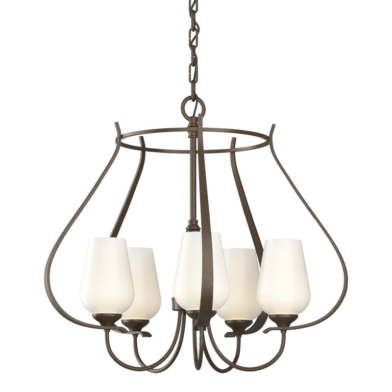 Hubbardton Forge - 103045-SKT-05-GG0303 - Five Light Chandelier - Flora - Bronze