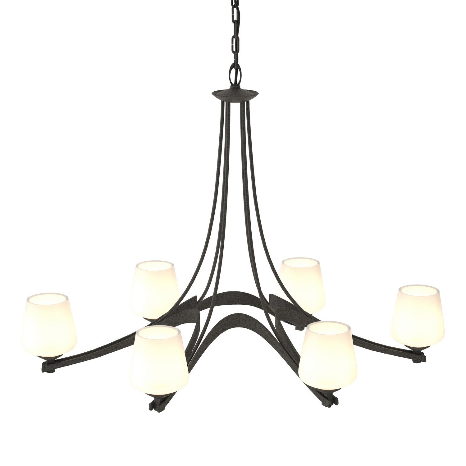Hubbardton Forge - 104106-SKT-20-GG0236 - Six Light Chandelier - Ribbon - Natural Iron