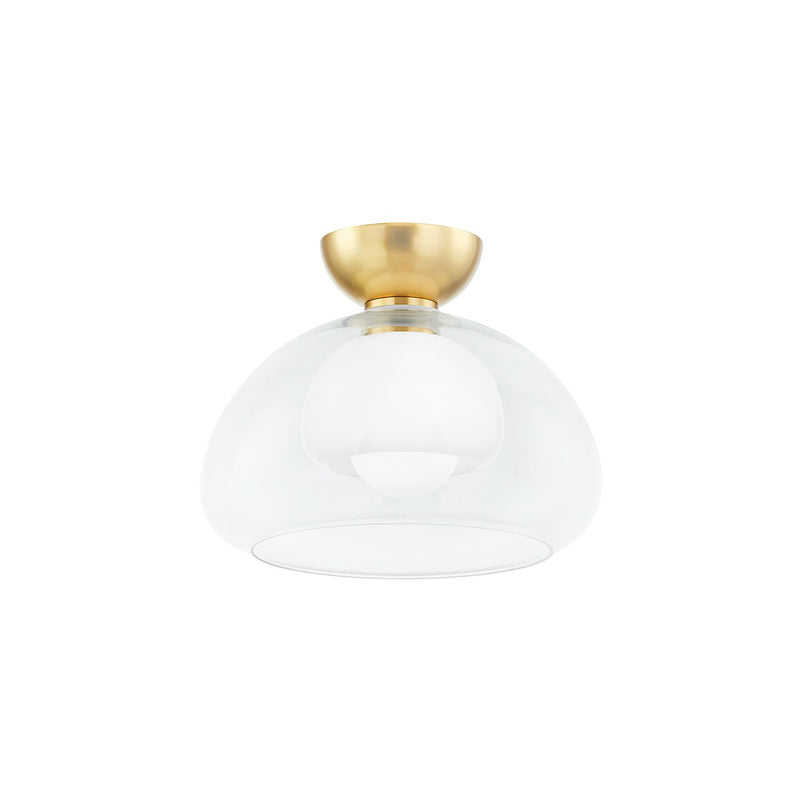 Mitzi - H813601-AGB - One Light Semi Flush Mount - Cortney - Aged Brass