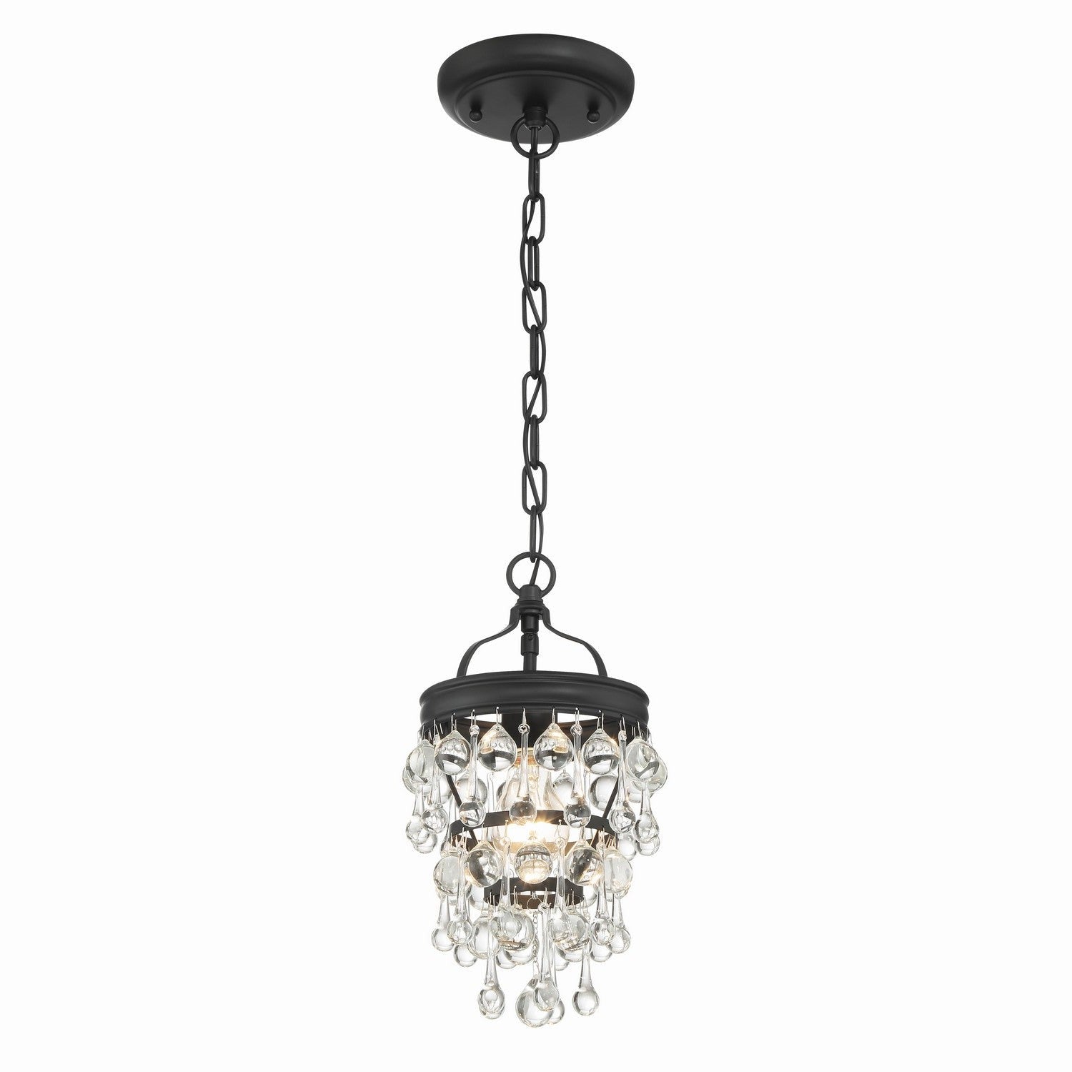 Crystorama - 131-MK - One Light Mini Chandelier - Calypso - Matte Black