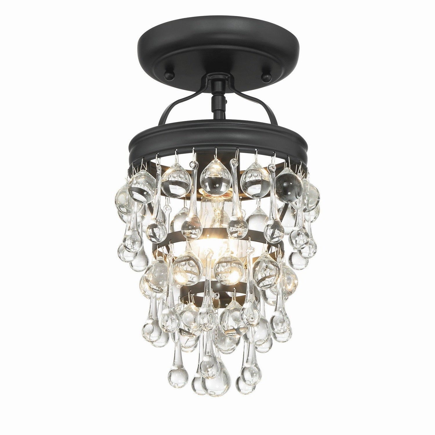 Crystorama - 131-MK_CEILING - One Light Semi Flush Mount - Calypso - Matte Black