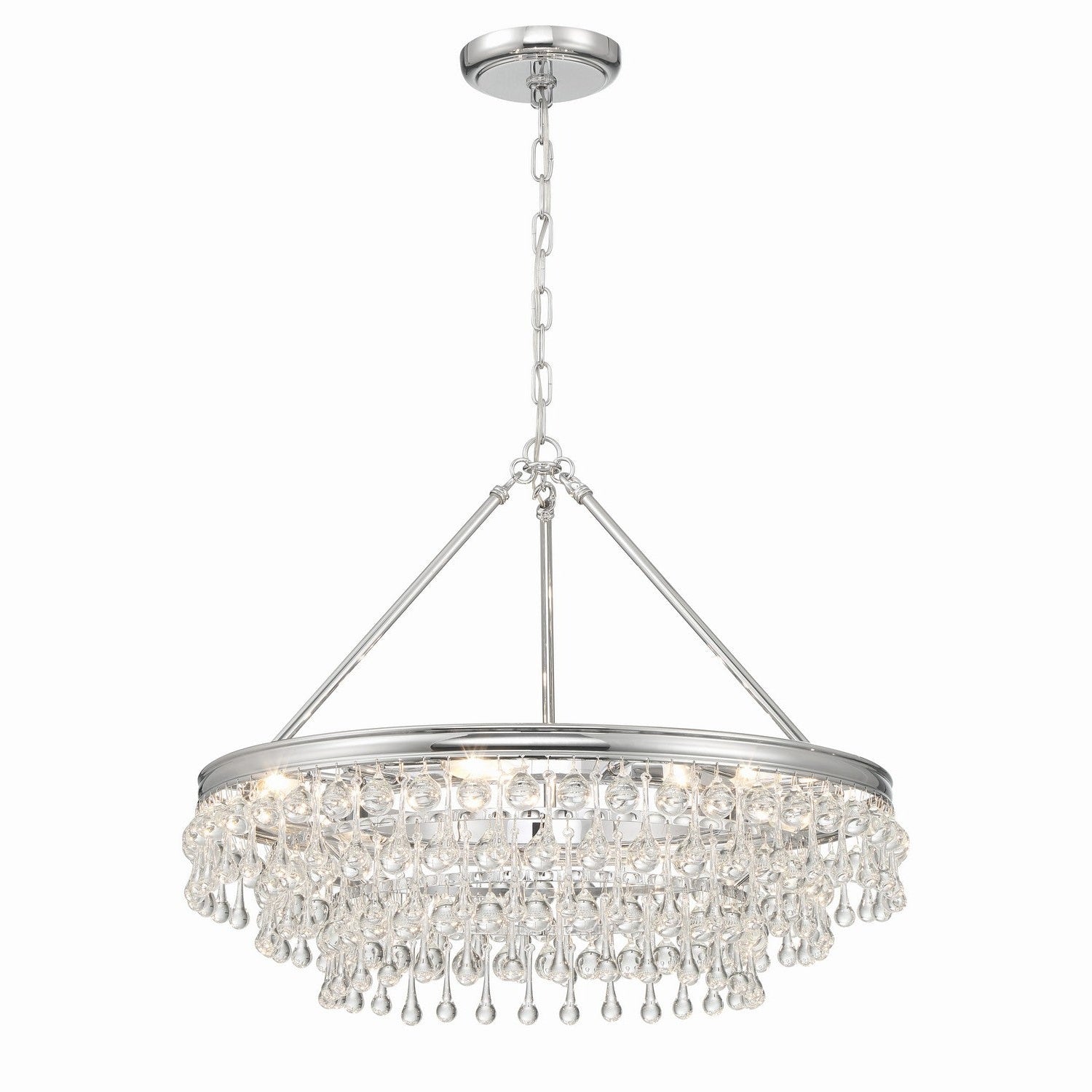 Crystorama - 237-CH - Six Light Chandelier - Calypso - Polished Chrome