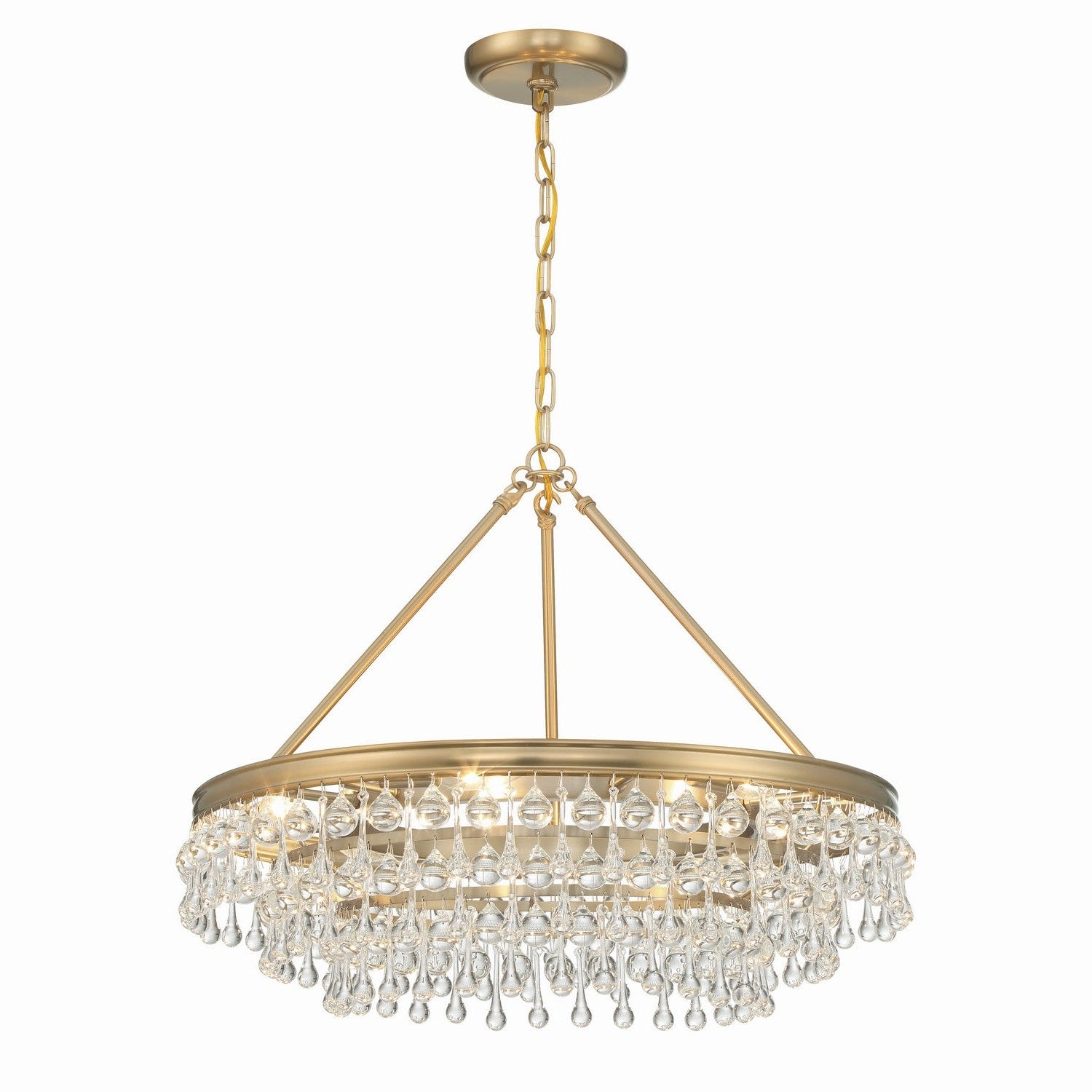 Crystorama - 237-VG - Six Light Chandelier - Calypso - Vibrant Gold
