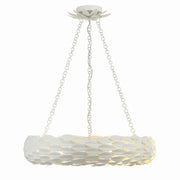Crystorama - 536-MT - Six Light Pendant - Broche - Matte White