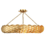 Crystorama - 538-GA_CEILING - Eight Light Semi Flush Mount - Broche - Antique Gold