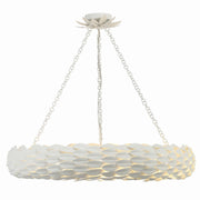 Crystorama - 538-MT - Eight Light Pendant - Broche - Matte White