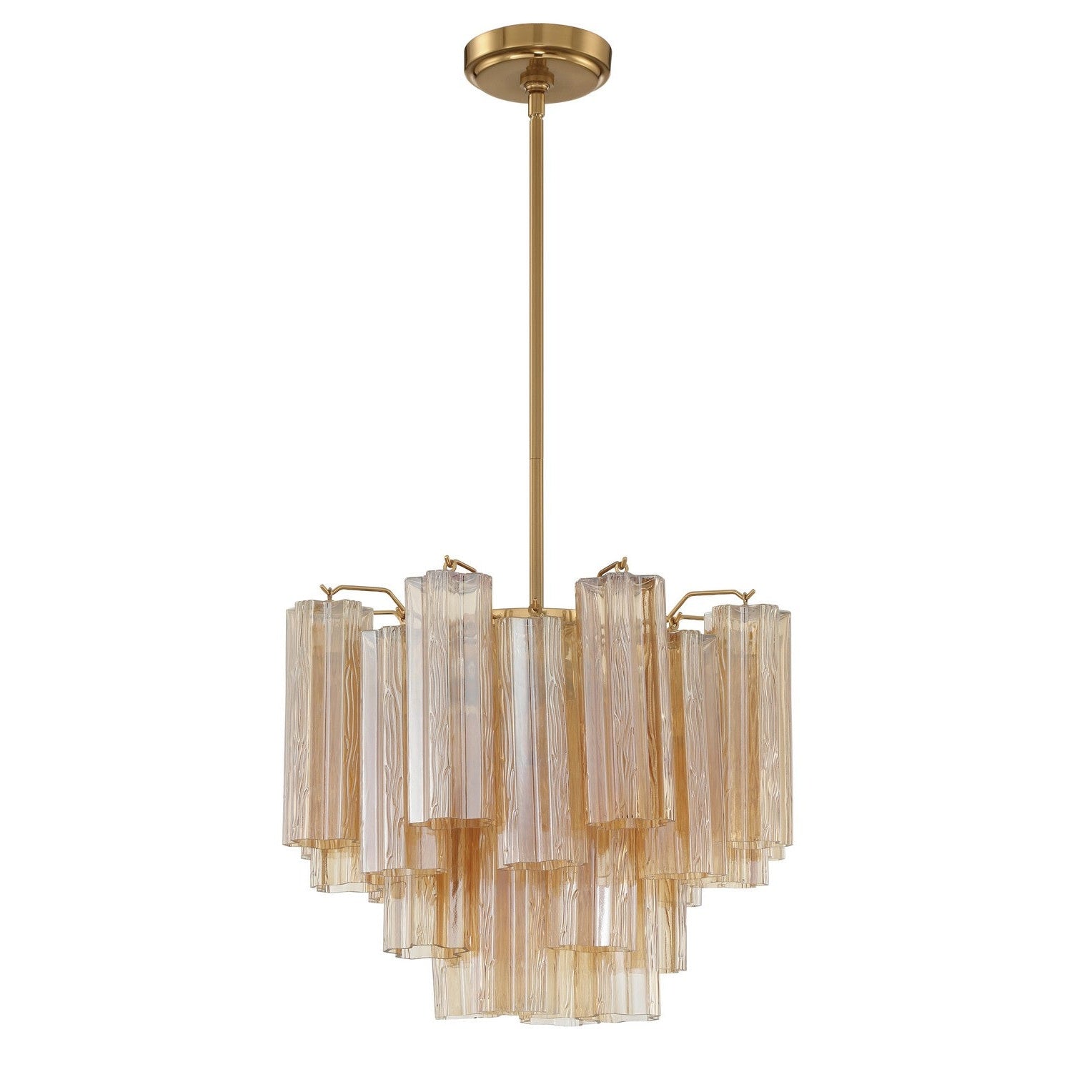 Crystorama - ADD-300-AG-AM - Four Light Chandelier - Addis - Aged Brass