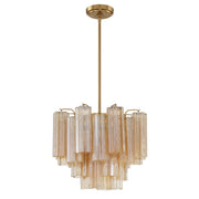 Crystorama - ADD-300-AG-AM - Four Light Chandelier - Addis - Aged Brass