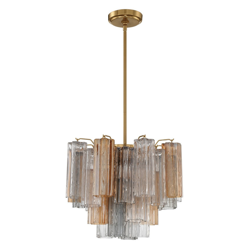 Crystorama - ADD-300-AG-AU - Four Light Chandelier - Addis - Aged Brass