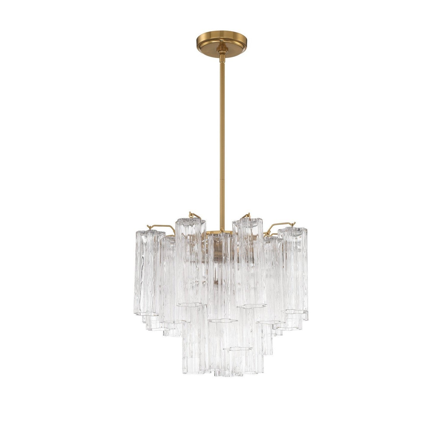 Crystorama - ADD-300-AG-CL - Four Light Chandelier - Addis - Aged Brass