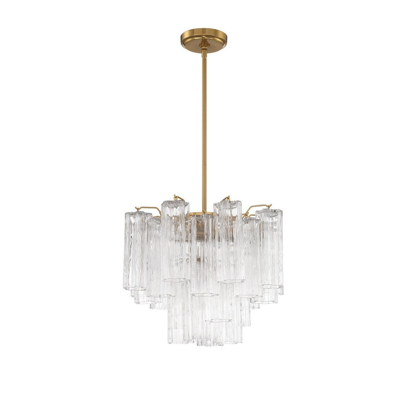 Crystorama - ADD-300-AG-CL - Four Light Chandelier - Addis - Aged Brass