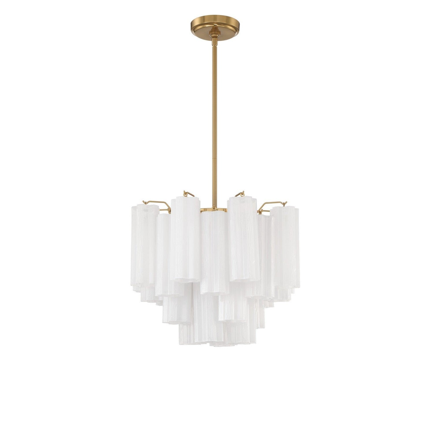 Crystorama - ADD-300-AG-WH - Four Light Chandelier - Addis - Aged Brass