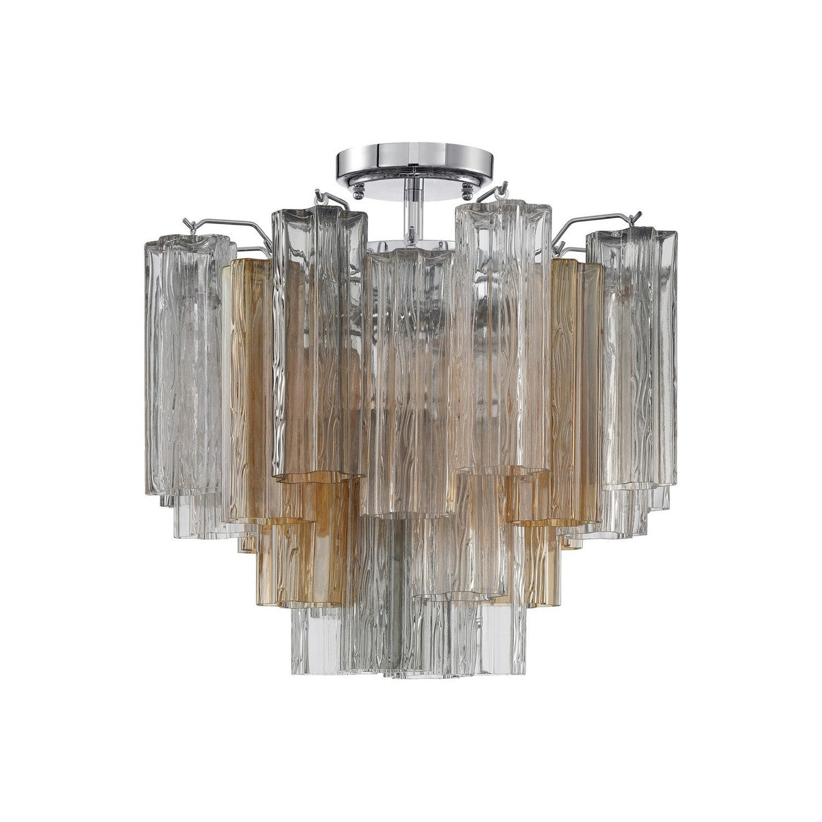 Crystorama - ADD-300-CH-AU_CEILING - Four Light Semi Flush Mount - Addis - Polished Chrome