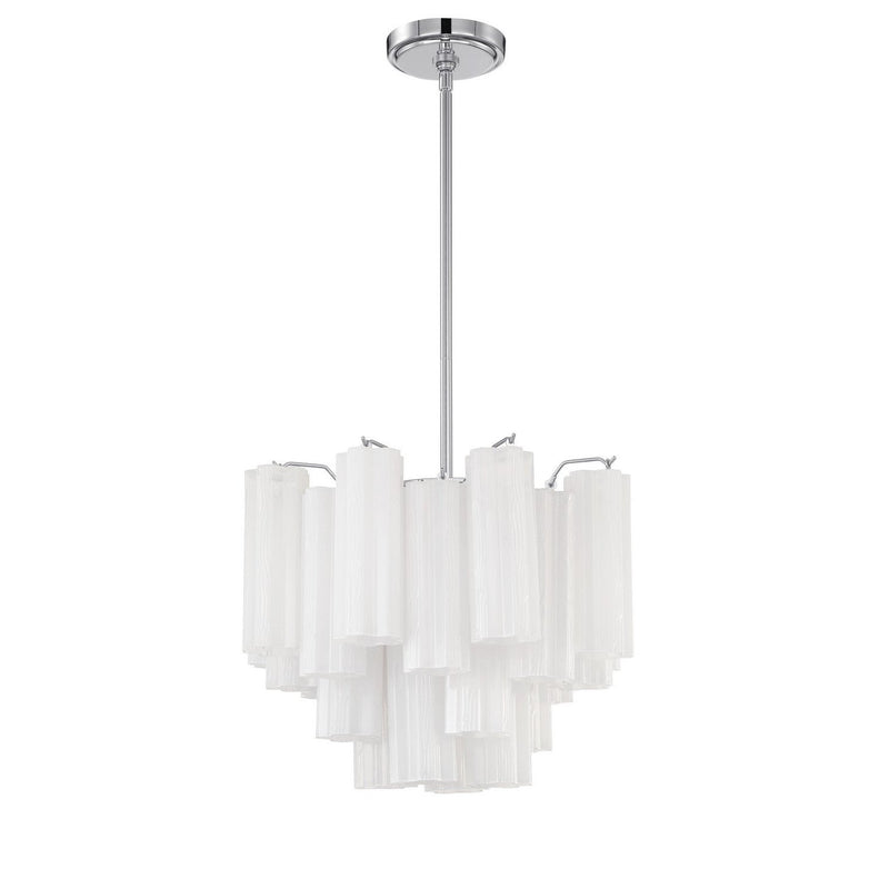 Crystorama - ADD-300-CH-WH - Four Light Chandelier - Addis - Polished Chrome