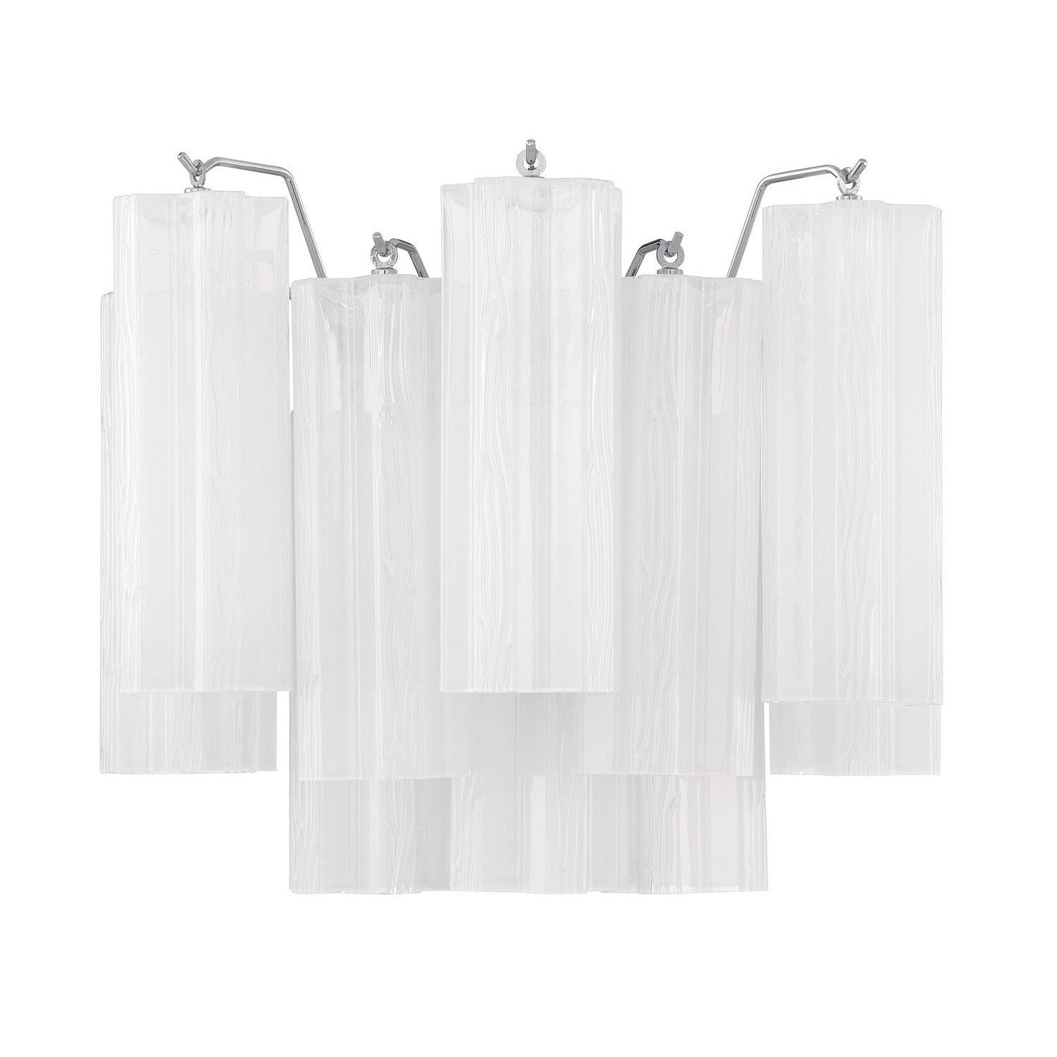 Crystorama - ADD-302-CH-WH - Two Light Wall Sconce - Addis - Polished Chrome
