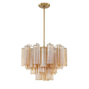 Crystorama - ADD-306-AG-AM - Six Light Chandelier - Addis - Aged Brass