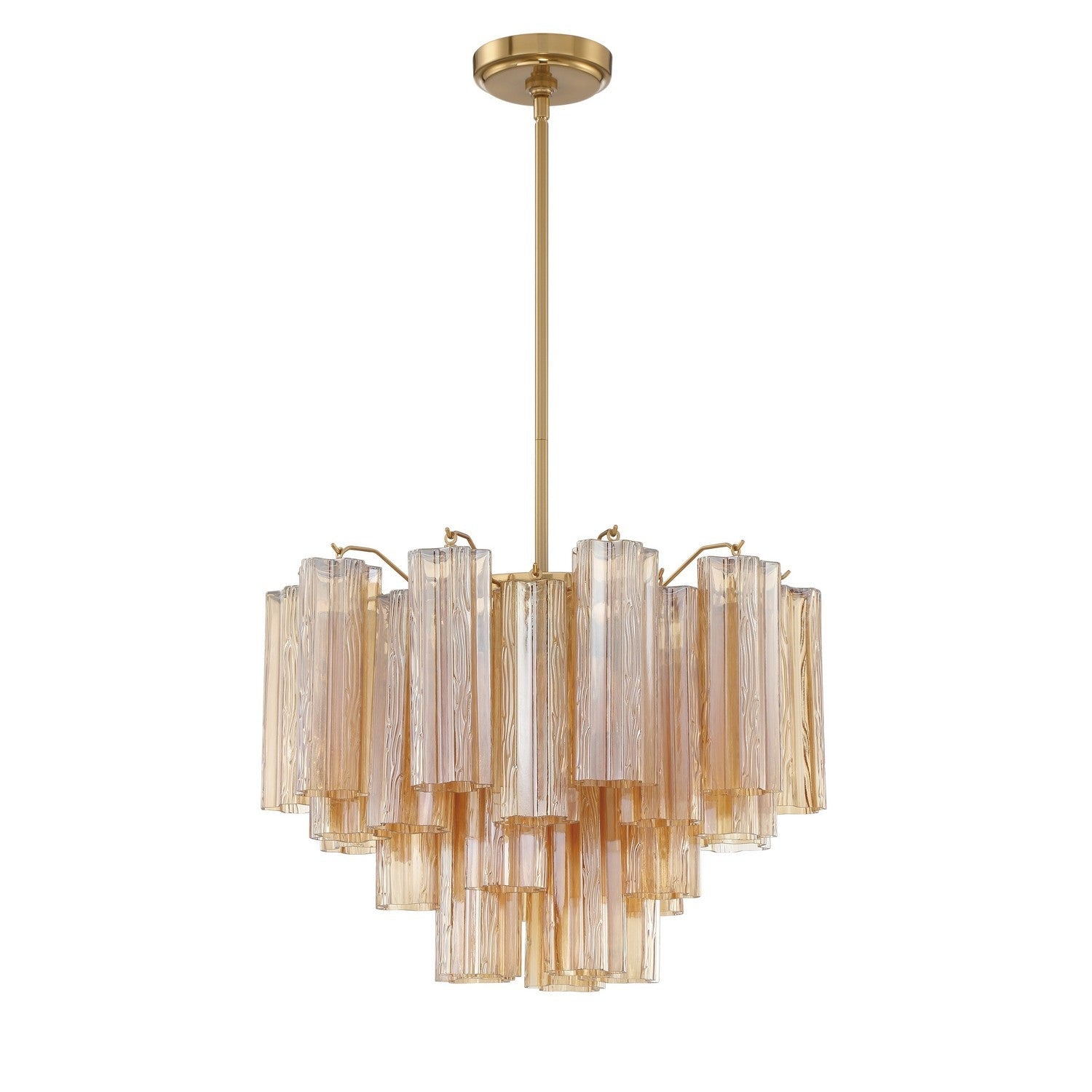 Crystorama - ADD-306-AG-AM - Six Light Chandelier - Addis - Aged Brass