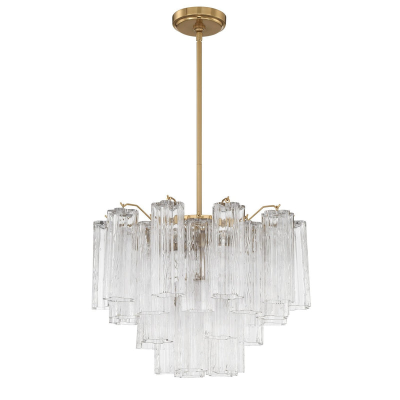 Crystorama - ADD-306-AG-CL - Six Light Chandelier - Addis - Aged Brass