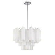 Crystorama - ADD-306-CH-WH - Six Light Chandelier - Addis - Polished Chrome
