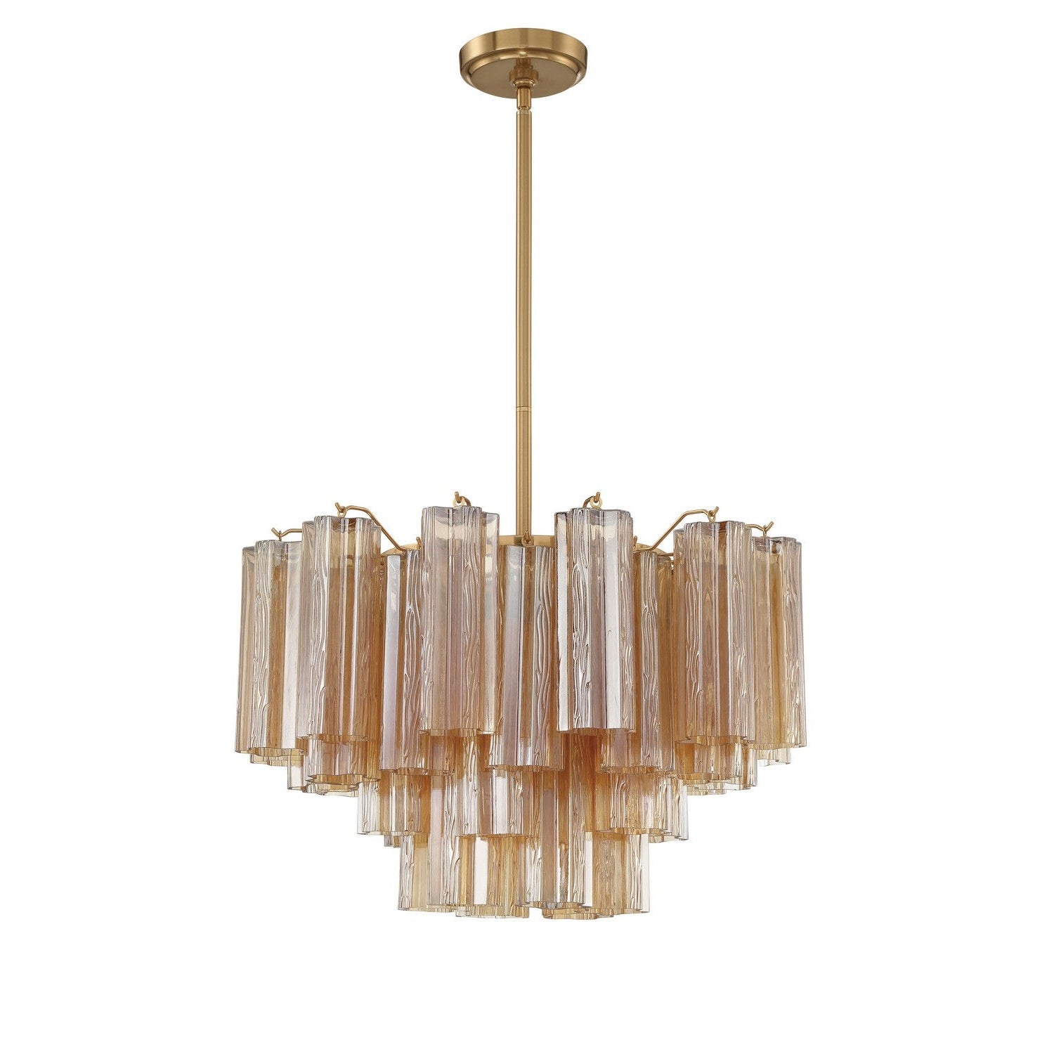 Crystorama - ADD-308-AG-AM - Nine Light Chandelier - Addis - Aged Brass