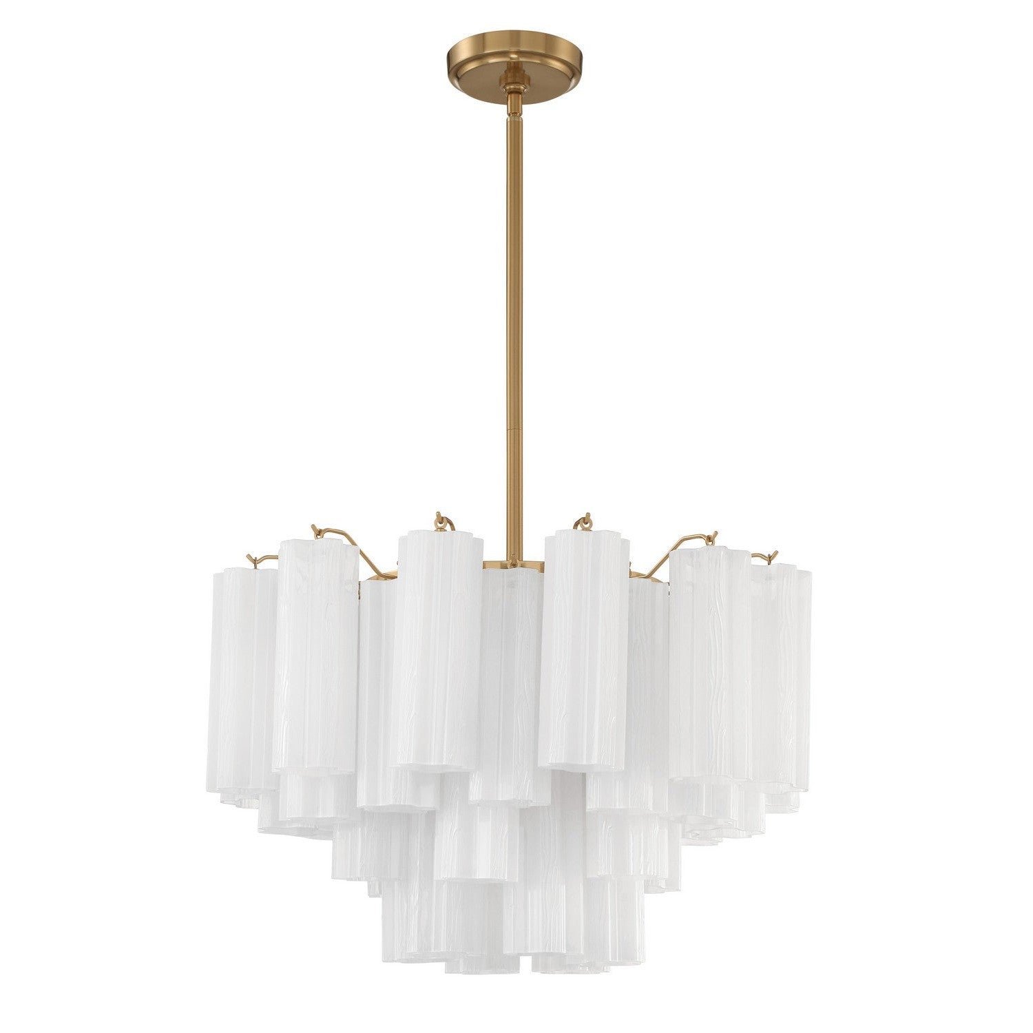 Crystorama - ADD-308-AG-WH - Nine Light Chandelier - Addis - Aged Brass