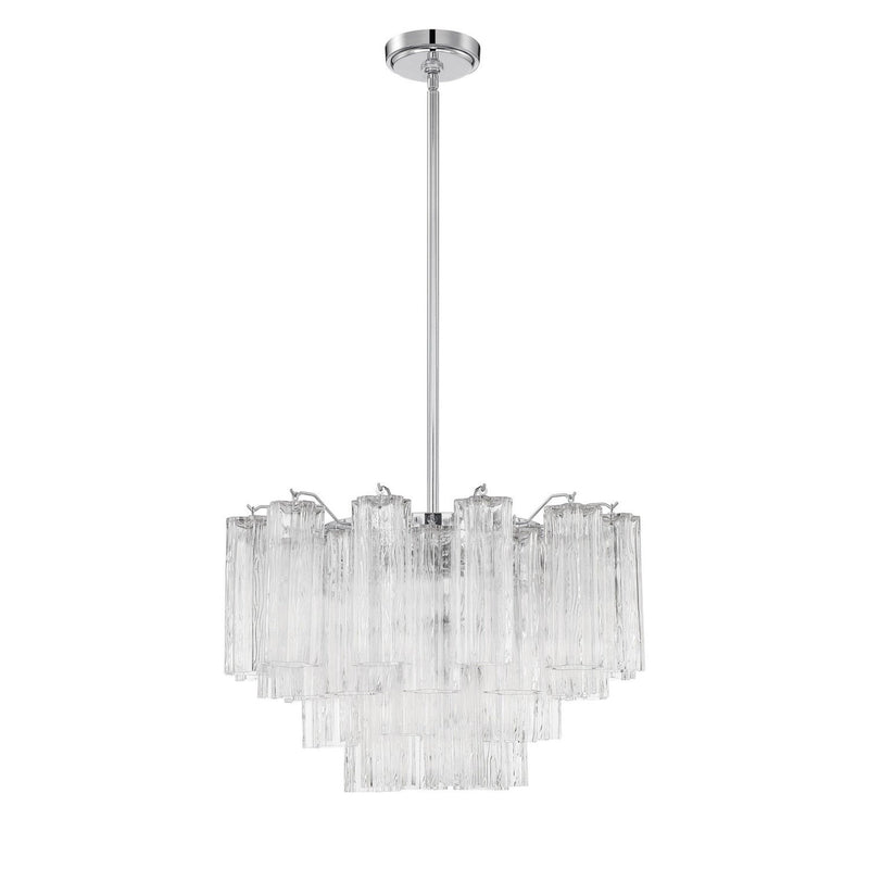 Crystorama - ADD-308-CH-CL - Nine Light Chandelier - Addis - Polished Chrome
