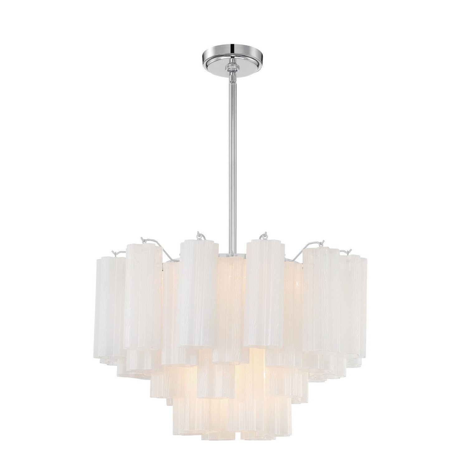Crystorama - ADD-308-CH-WH - Nine Light Chandelier - Addis - Polished Chrome
