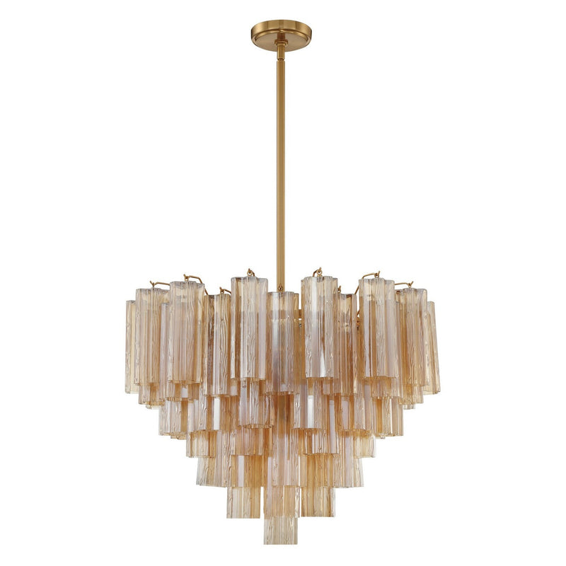 Crystorama - ADD-312-AG-AM - 12 Light Chandelier - Addis - Aged Brass