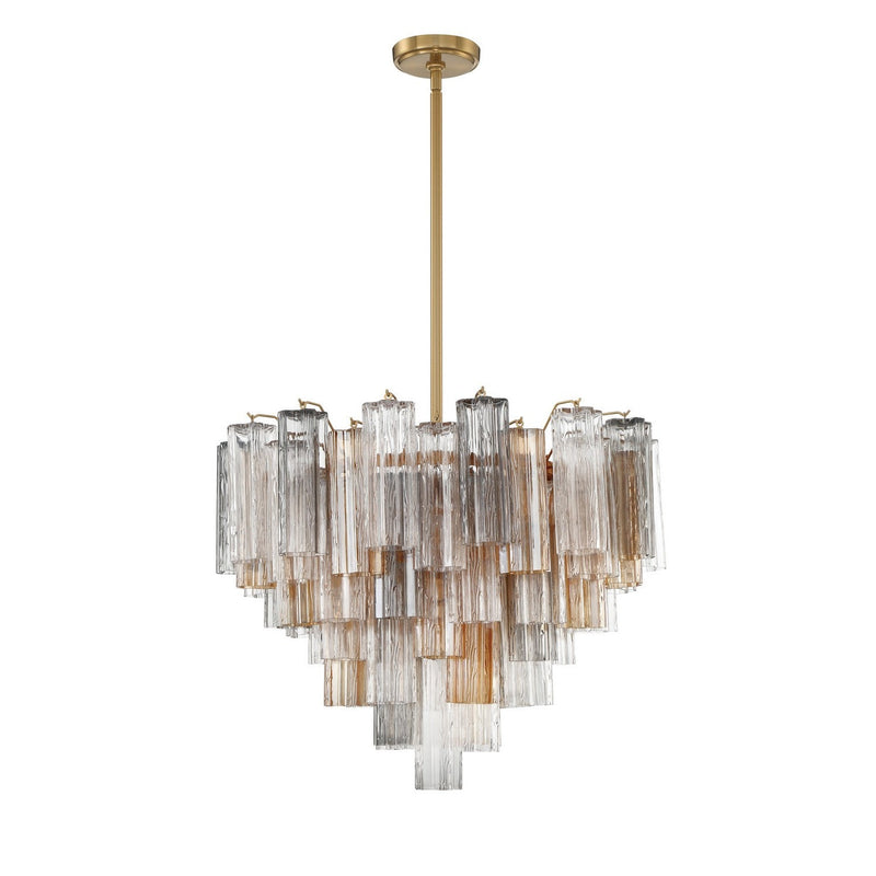 Crystorama - ADD-312-AG-AU - 12 Light Chandelier - Addis - Aged Brass