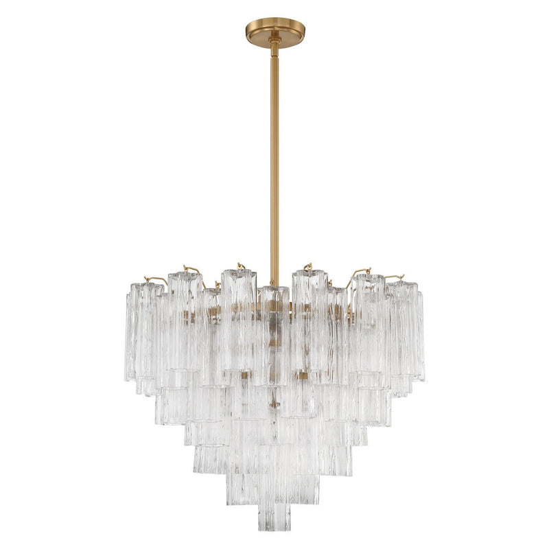 Crystorama - ADD-312-AG-CL - 12 Light Chandelier - Addis - Aged Brass