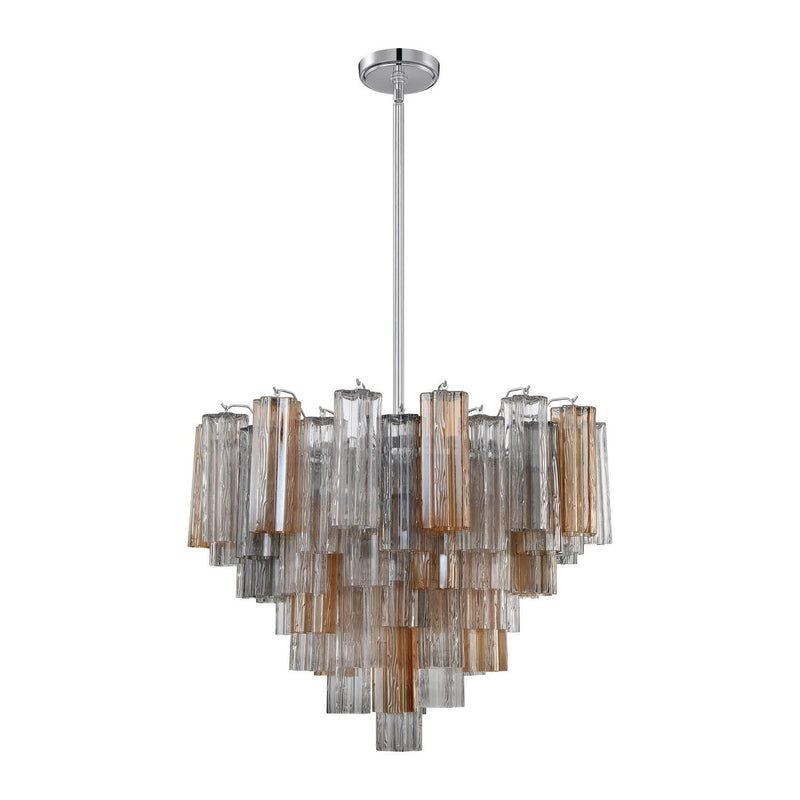 Crystorama - ADD-312-CH-AU - 12 Light Chandelier - Addis - Polished Chrome