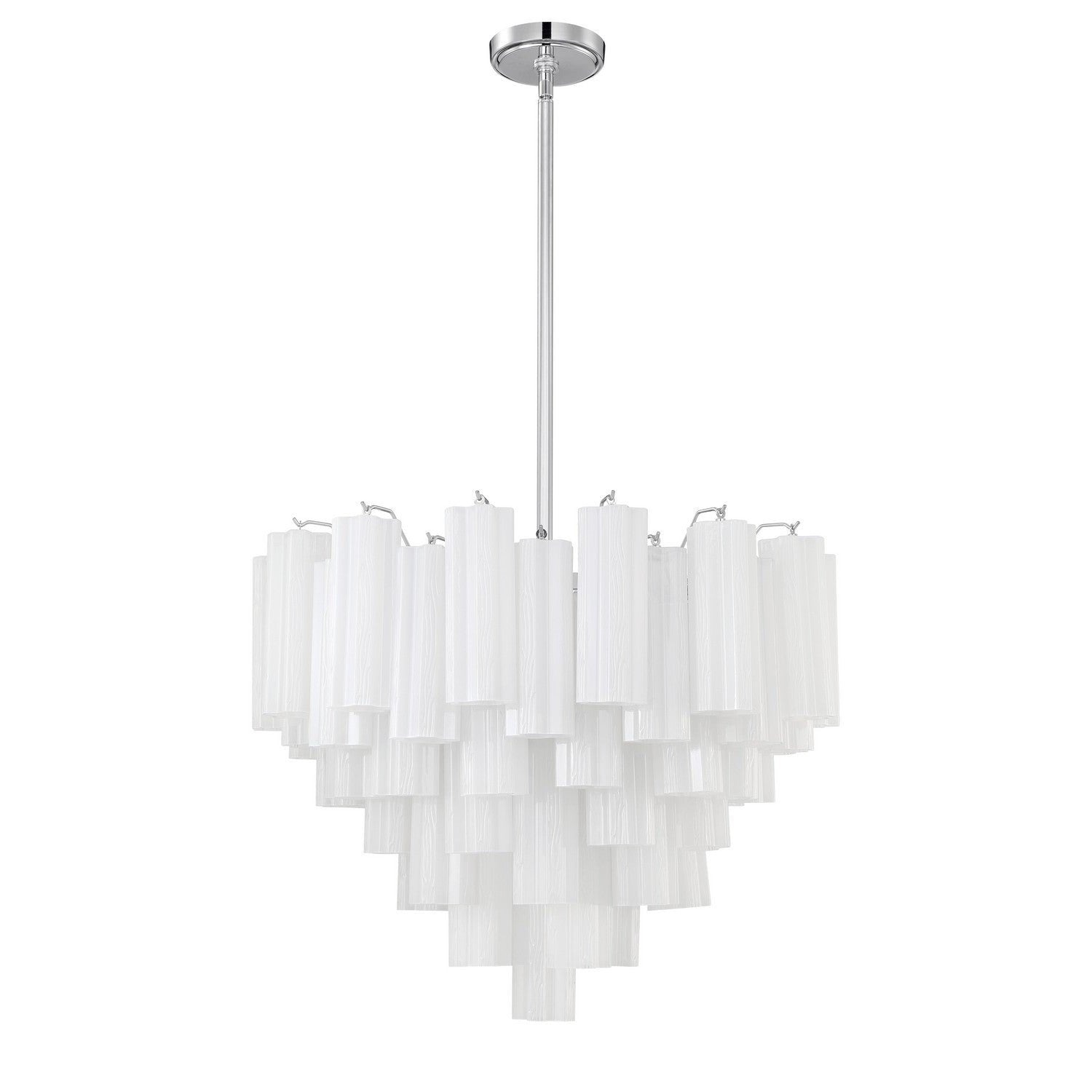 Crystorama - ADD-312-CH-WH - 12 Light Chandelier - Addis - Polished Chrome
