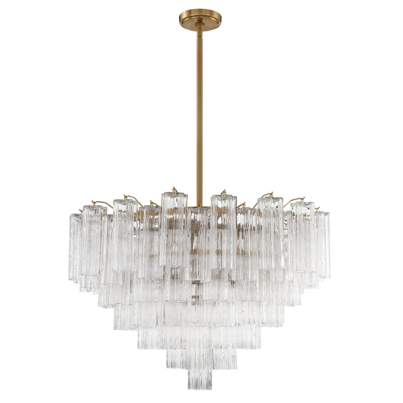 Crystorama - ADD-316-AG-CL - 16 Light Chandelier - Addis - Aged Brass
