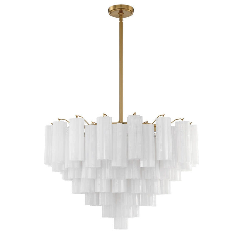 Crystorama - ADD-316-AG-WH - 16 Light Chandelier - Addis - Aged Brass