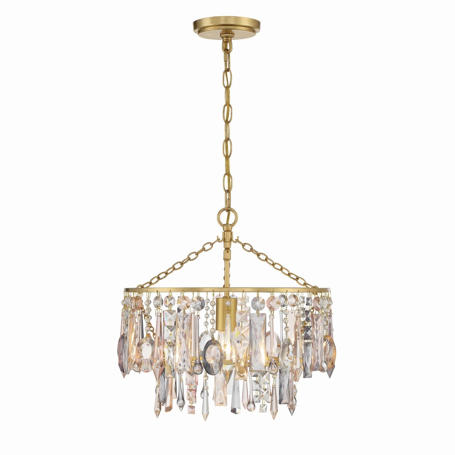 Crystorama - ELS-7100-GA - One Light Pendant - Elsa - Antique Gold