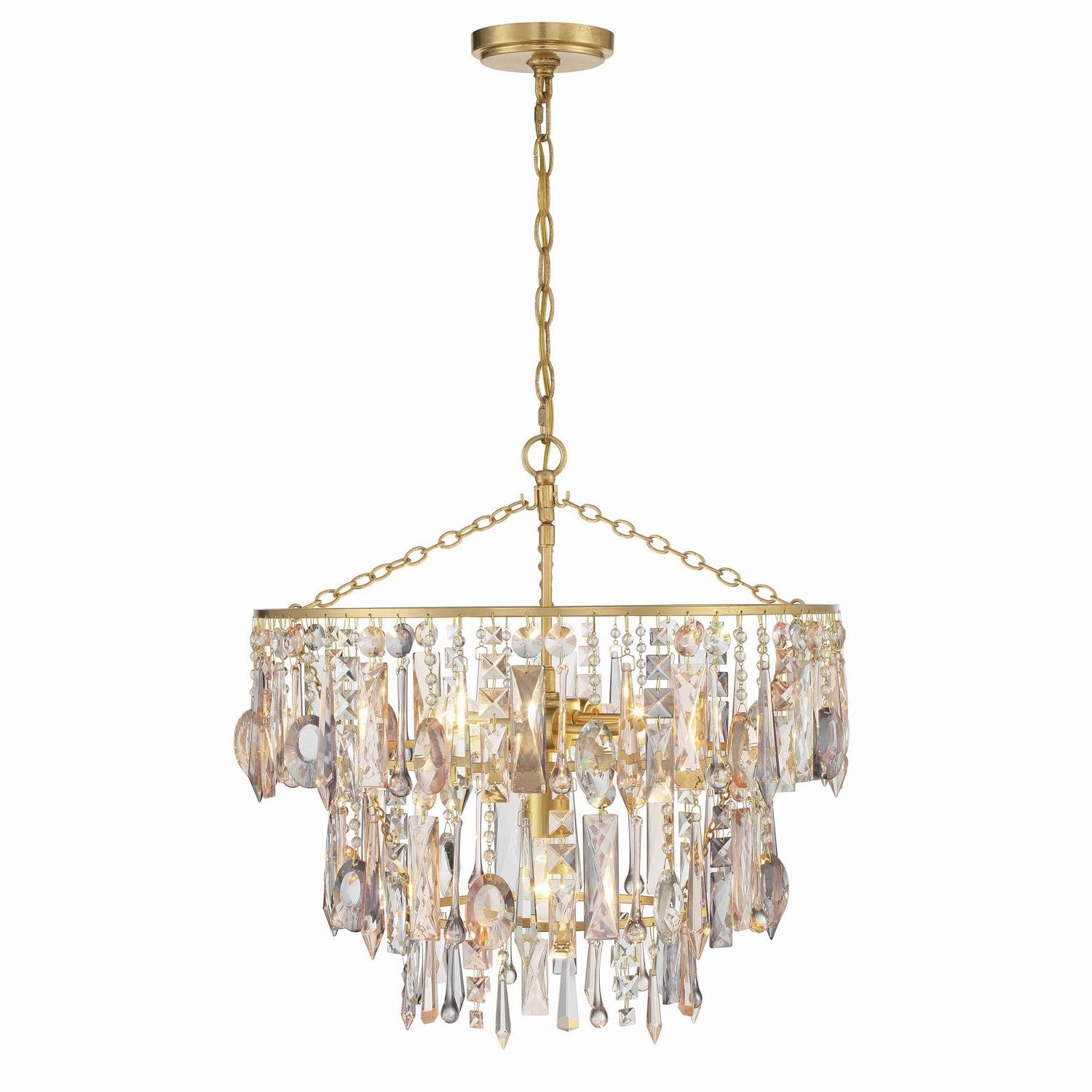 Crystorama - ELS-7103-GA - Three Light Pendant - Elsa - Antique Gold