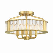 Crystorama - FAR-6000-AG - Four Light Semi Flush Mount - Farris - Aged Brass