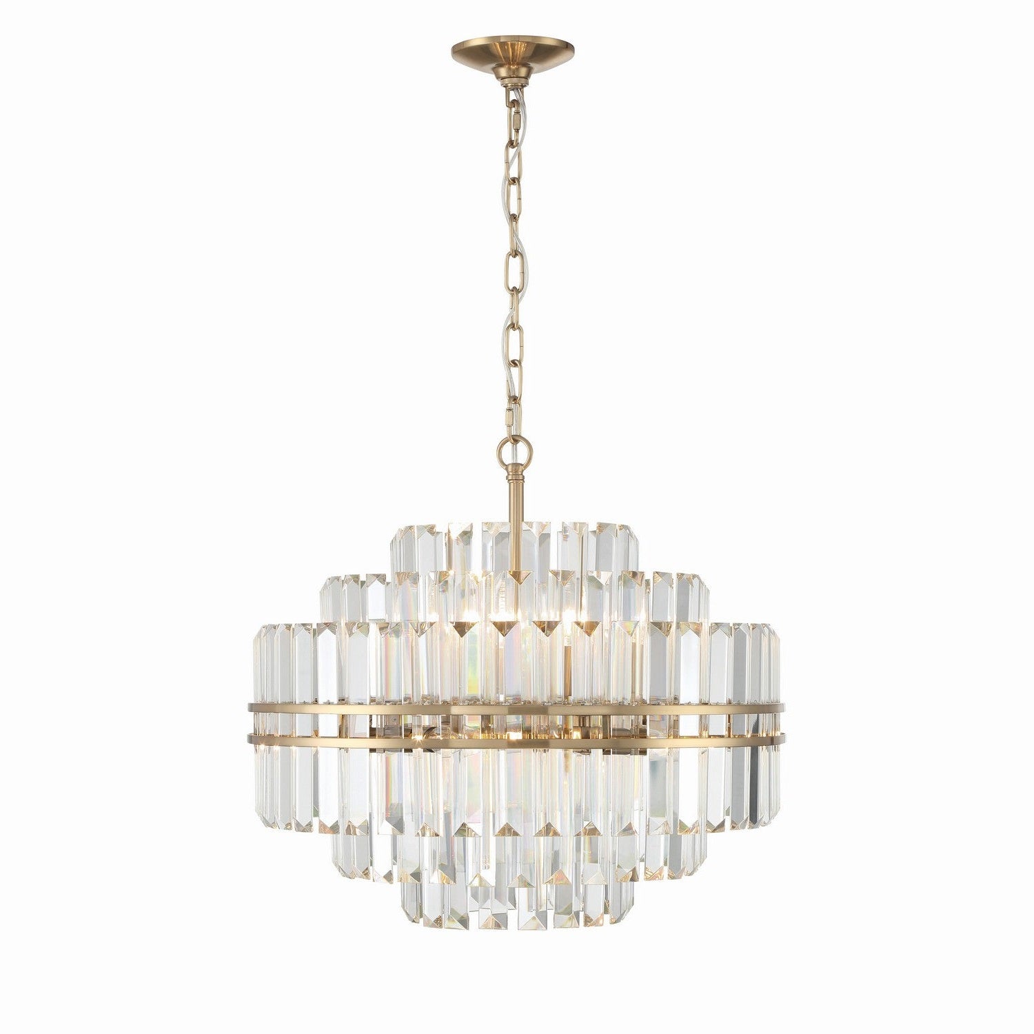 Crystorama - HAY-1405-AG - 12 Light Chandelier - Hayes - Aged Brass