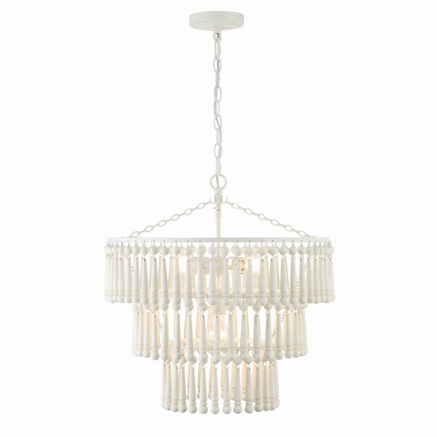 Crystorama - TIA-7103-MT - Three Light Pendant - Tiana - Matte White
